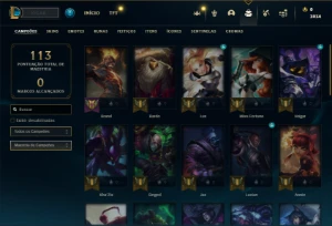 Conta Unranked com 36 Champs e 14 Skins - League of Legends LOL