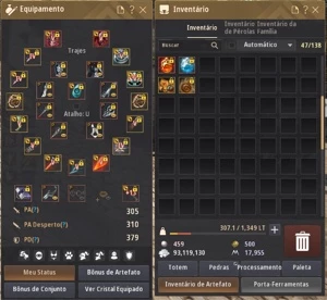 Valk 310/379 COM 4 ITENS TESOURO - Black Desert