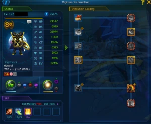 Conta GK NADMO - Alphamon - Mid Game - Digimon Masters Online