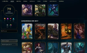 Unranked com TODOS os champs e 80 Skins ( ADC / SUP / MID ) - League of Legends LOL