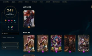 Conta lol / Todos os champs / level 700 / 249 skins - League of Legends