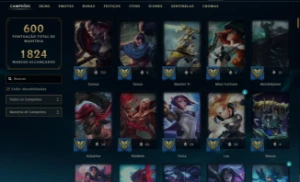Conta lol / Todos os champs / level 700 / 249 skins - League of Legends