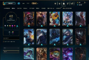 Platina 1 com 70 Champs e 40 Skins +1 Prestigio - League of Legends LOL