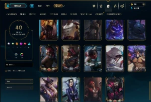 Platina 1 com 70 Champs e 40 Skins +1 Prestigio - League of Legends LOL