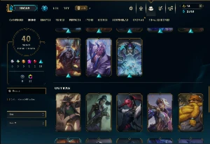 Platina 1 com 70 Champs e 40 Skins +1 Prestigio - League of Legends LOL