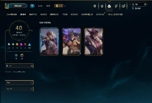 Platina 1 com 70 Champs e 40 Skins +1 Prestigio - League of Legends LOL