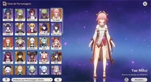 AR 57- EULA, RAIDEN, ZHONGLI, YAE MIKO, AYAKA E MAIS 5* - Genshin Impact