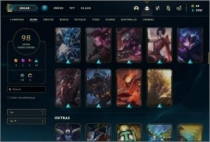 Conta prata 4 com 109 champs e 98 skins ( MAIN JG ) - League of Legends LOL