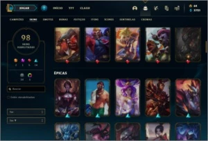 Conta prata 4 com 109 champs e 98 skins ( MAIN JG ) - League of Legends LOL
