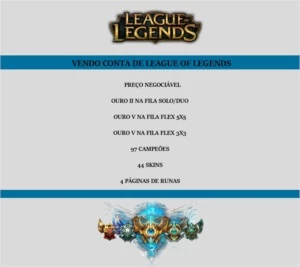 Conta LOL Gold 2/5/5 (Solo/Flex5x5/Flex3x3) - League of Legends