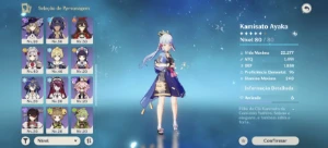Ar50. Ayaka + bis/ shenhe + bis e no mochileiros/ banner 100 - Genshin Impact