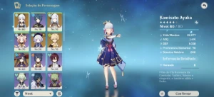 Ar50. Ayaka + bis/ shenhe + bis e no mochileiros/ banner 100 - Genshin Impact
