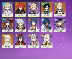 CONTA SERVER NA AR44 PRINCIPAL FEMININO COM DILUC + 3 5* - Genshin Impact