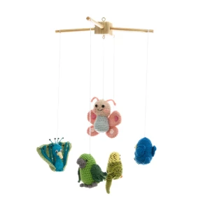 Mobile de pássaros 2 em amigurumi - Artesanato e Personalizados