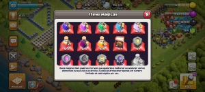 CV 12, com gemas para trocar o nome, semi Full+ skin dheróis - Clash of Clans
