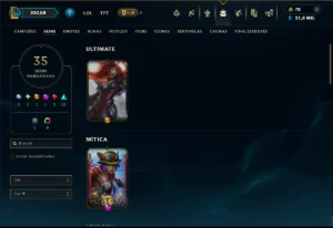 Prata 2 com TODOS os Champs e 35 Skins ( JG / MID / SUP ) - League of Legends LOL