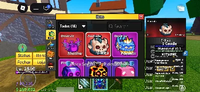 Conta de blox fruits com kitsune e gerida - Roblox