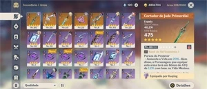 Keqing C1 + 5 armas T5 + banner Garantido - Genshin Impact