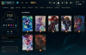 Conta LOL Todos os Champ +700 skins SEM ELO - League of Legends
