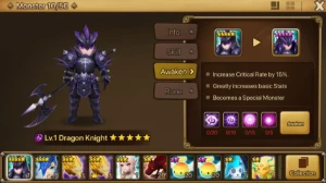 Summoners War Reroll Dark Dragon Knight (Ragdoll)
