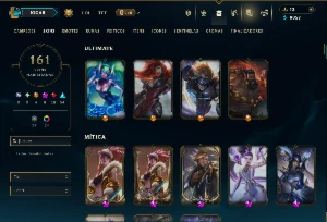 Prata 4 com TODOS os Champs e 161 Skins +7 Prestigios - League of Legends LOL