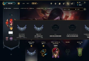 Prata 4 com TODOS os Champs e 161 Skins +7 Prestigios - League of Legends LOL