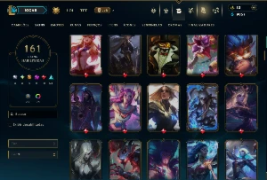 Prata 4 com TODOS os Champs e 161 Skins +7 Prestigios - League of Legends LOL
