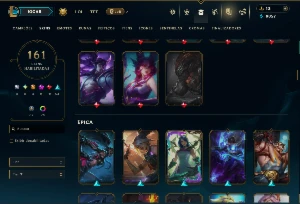 Prata 4 com TODOS os Champs e 161 Skins +7 Prestigios - League of Legends LOL