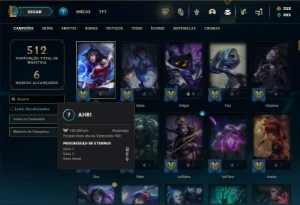 Bronze 1 com TODOS os champs e 135 Skins ( MAIN MID ) - League of Legends LOL