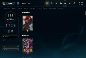 Bronze 1 com TODOS os champs e 135 Skins ( MAIN MID ) - League of Legends LOL
