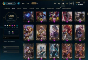 Conta League Of Legends Lvl 668 /// 388 Skins LOL