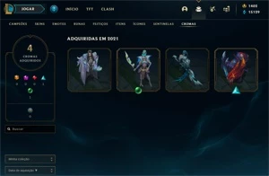conta league of legends 800 reais em skins BARATO LOL