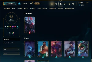 Prata 1 com 45 Champs e 25 Skins - League of Legends LOL