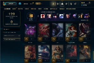 Prata 1 com 45 Champs e 25 Skins - League of Legends LOL