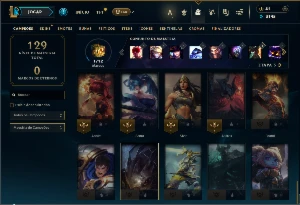 Prata 1 com 45 Champs e 25 Skins - League of Legends LOL