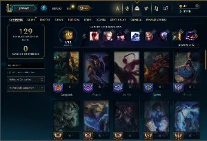 Prata 1 com 45 Champs e 25 Skins - League of Legends LOL