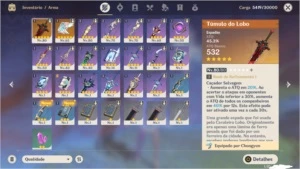 Genshin Impact 5 x 5 estrelas 111 dias de bençao AR 43