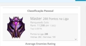 conta lol mestre - League of Legends