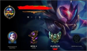 Conta LoL Platina 3 TODOS os champs 60 skins épicas e legado