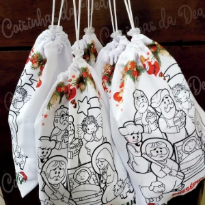 Kit Presépio para Colorir com Saquinho - Artesanato e Personalizados