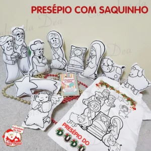 Kit Presépio para Colorir com Saquinho - Artesanato e Personalizados