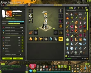Vendo team 8 contas no DOFUS, server Spiritia, equipadas