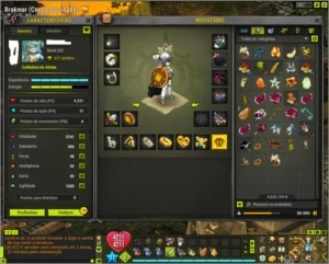 Vendo team 8 contas no DOFUS, server Spiritia, equipadas