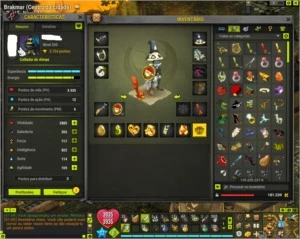 Vendo team 8 contas no DOFUS, server Spiritia, equipadas