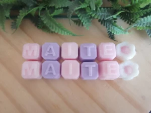 Sabonete Nome 5 Letras com Flor - Artesanato e Personalizados