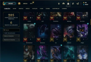 Bronze 4 com 90 Champs e 59 Skins + 4 Fragmentos - League of Legends LOL