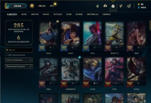 Bronze 4 com 90 Champs e 59 Skins + 4 Fragmentos - League of Legends LOL