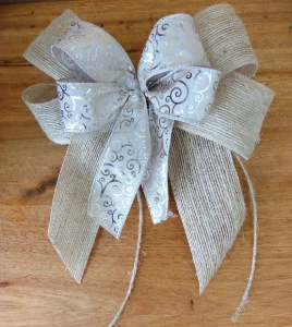 Laço de Natal - Estampa Arabesco Nudy - Artesanato e Personalizados