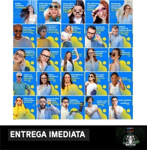 Pack 200 Arte Óticas Editável No Canva+legendas - Serviços Digitais