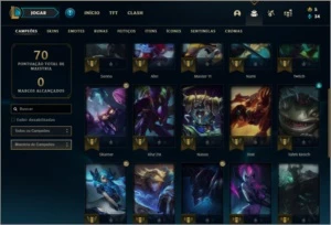 Conta ouro 4 barata com 9 skins e 28 champs - League of Legends LOL